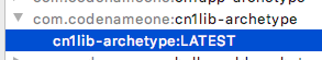 intellij select cn1lib archetype
