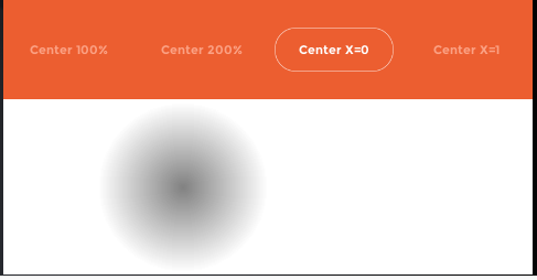 Radial gradient at left